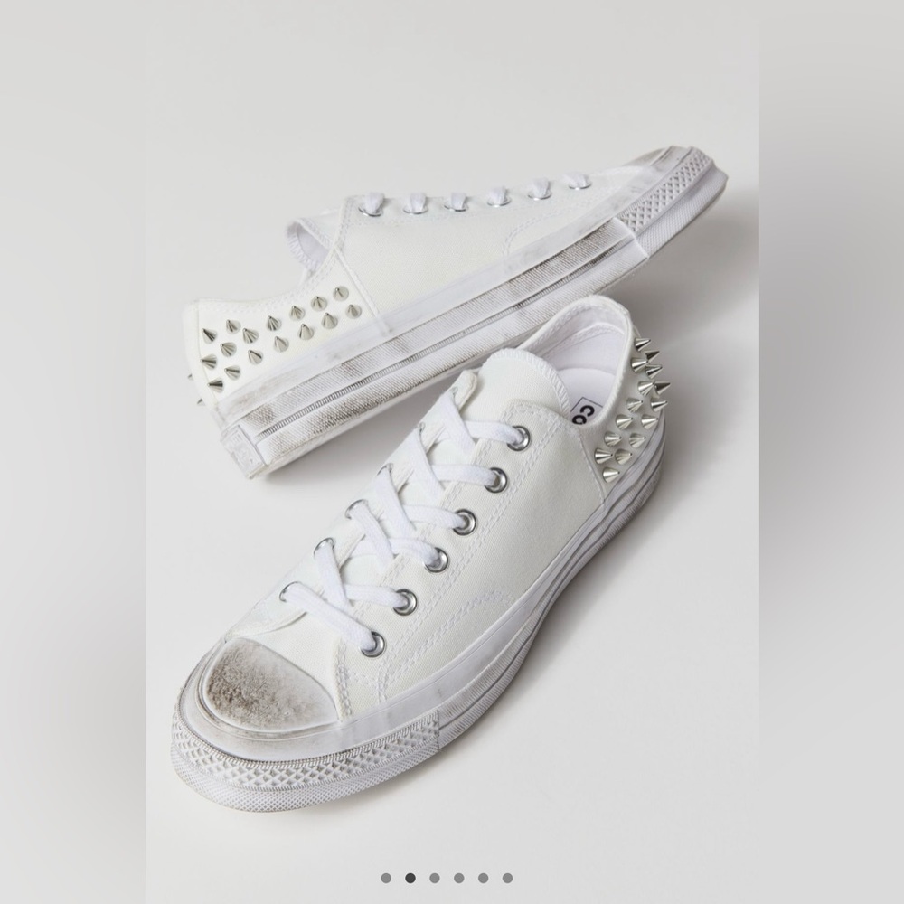 Distressed Converse Low Chucks with Studs
